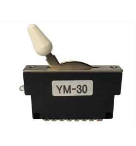 Hosco YM-30  3-pólový Prepínač pre Gitaru Telecaster, Gombik Biely